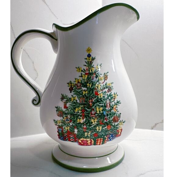 Christopher Radko Traditions Holiday Celebrations Water Pitcher Made in England - Picture 1 of 7